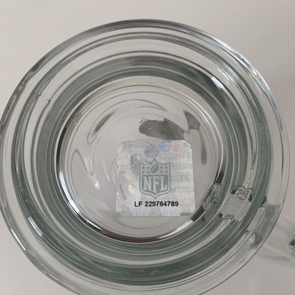 New York Giants NFL Beer Mug Clear Glass CH Engraved Initials Things Remembered - Picture 10 of 11